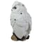 6" White Owl Perched on a Branch Outdoor Garden Statue